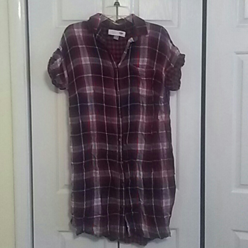Old Navy Plaid Maternity Dress